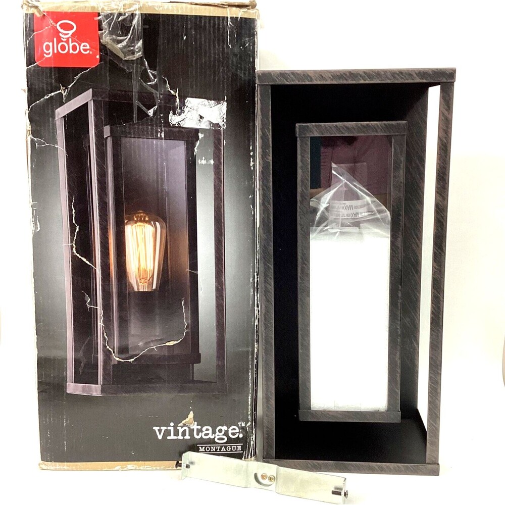 Globe Vintage Montague-Wall Mount Outdoor w/Bulb-Bronze-Weather Resistant-44307